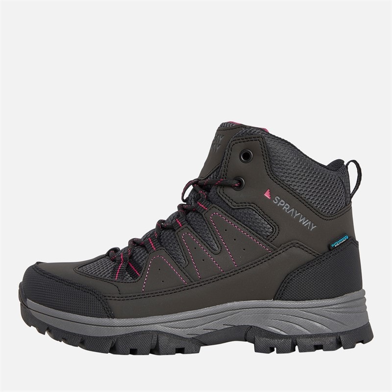 Sprayway Damen - WinHill Mid HydroDRY Wasserdichte Trail-Wanderschuhe - Schwarz