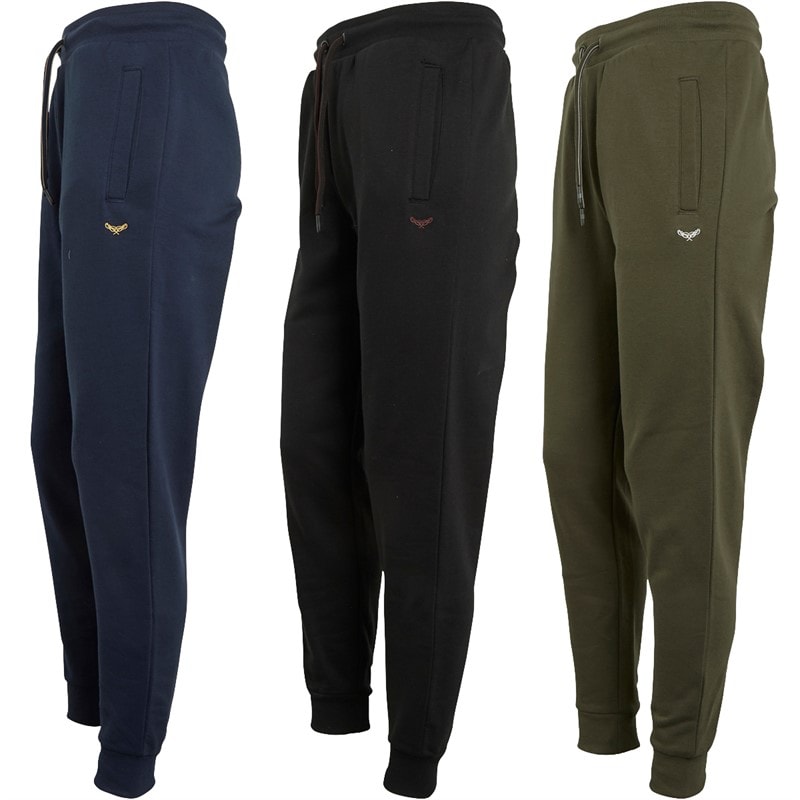 THREADBARE Herren - Trifoliate Jogginghosen Dreierpack - Schwarz/Navy/Khaki