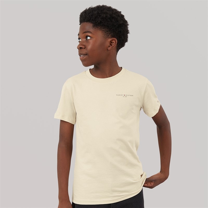 Tommy Hilfiger Dziecięce koszulka mini corp - Classic Beige