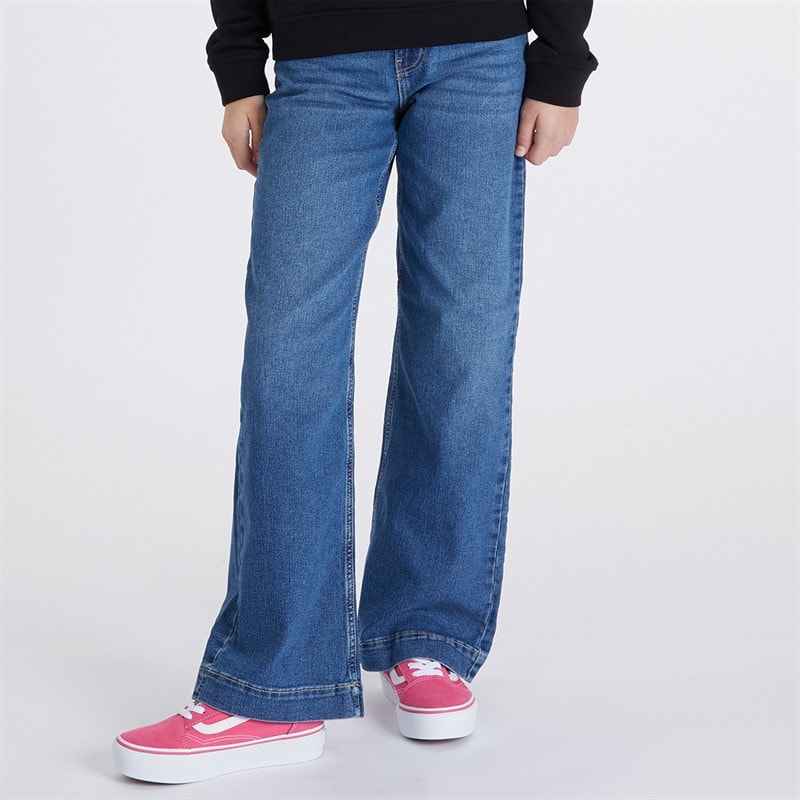 Vero Moda Mädchen - Daisy Weite Jeans - Mittelblau Denim