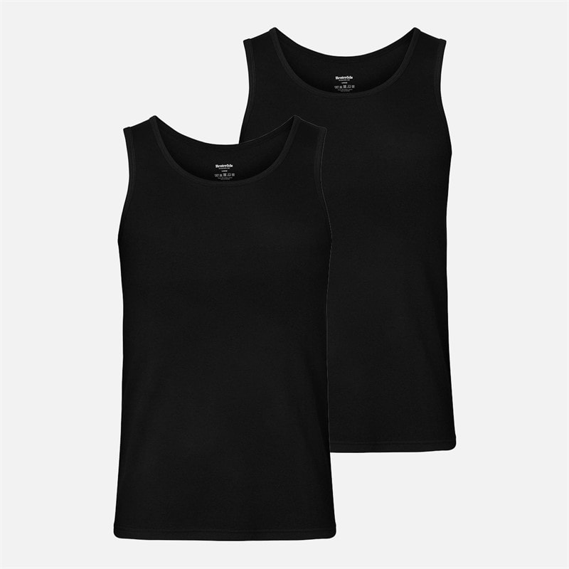 Resteröds Herren - Vests Zwei-Pack - Schwarz