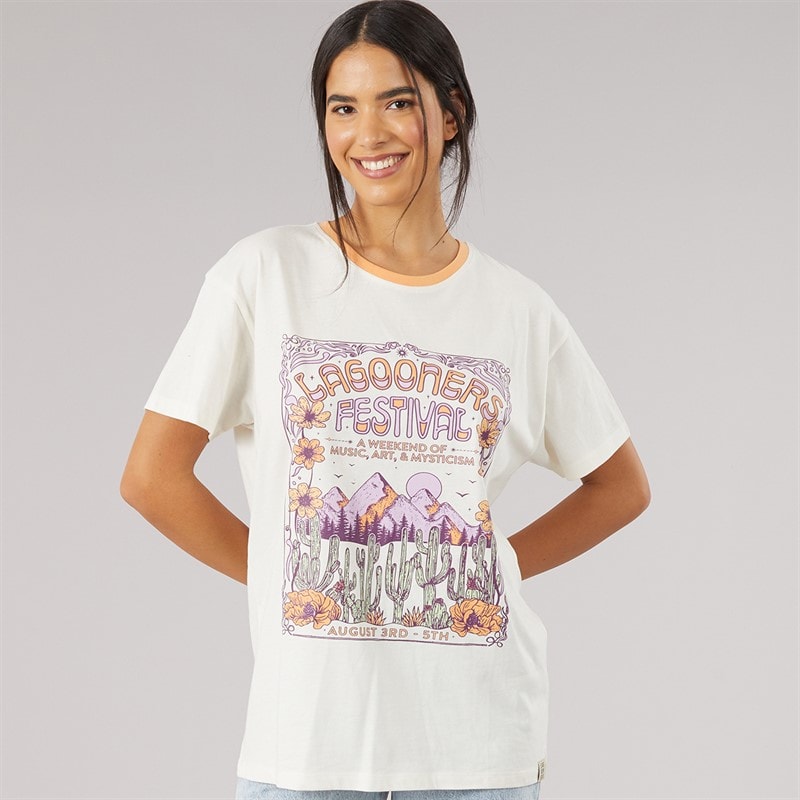 Lagooners Damen - Rowan Oversize T-Shirt - Ecru