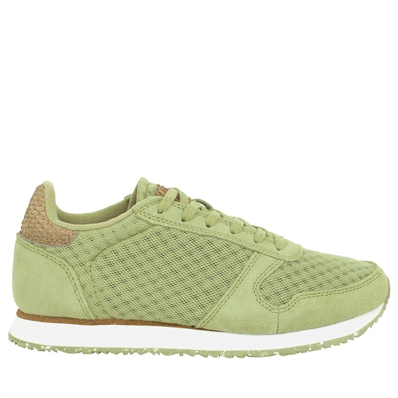 Woden Damen - Ydun Wildleder-Mesh II Sneaker - 306 Dusty Olive