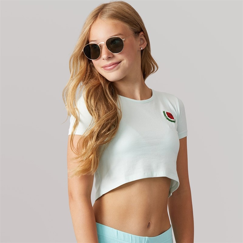 Guess Meisjes cropped t-shirt - Peaceful Green