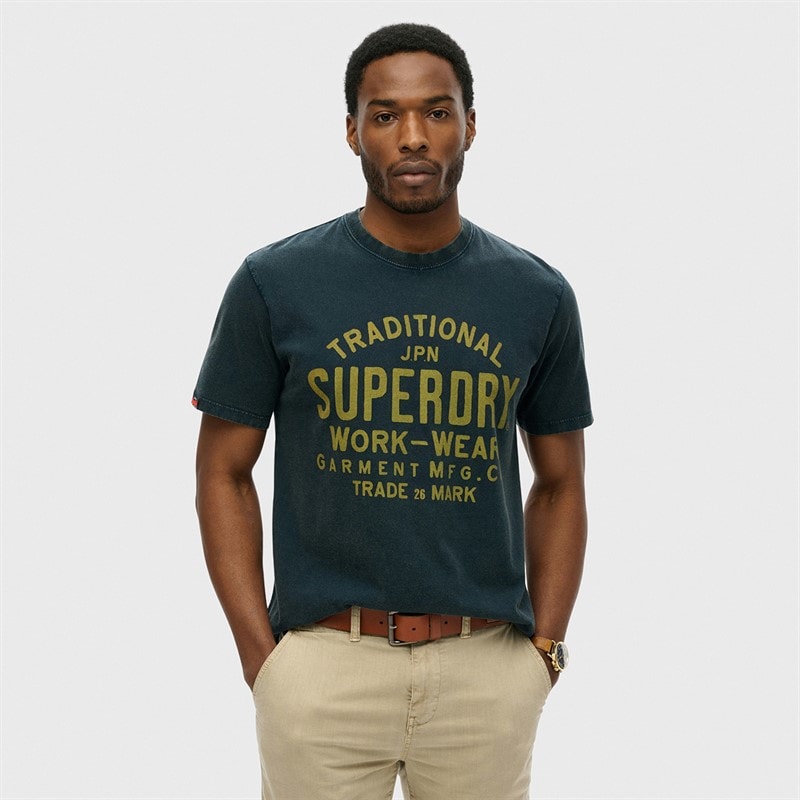 Superdry Herren - Machined Goods Workwear T-Shirt - Eclipse Navy