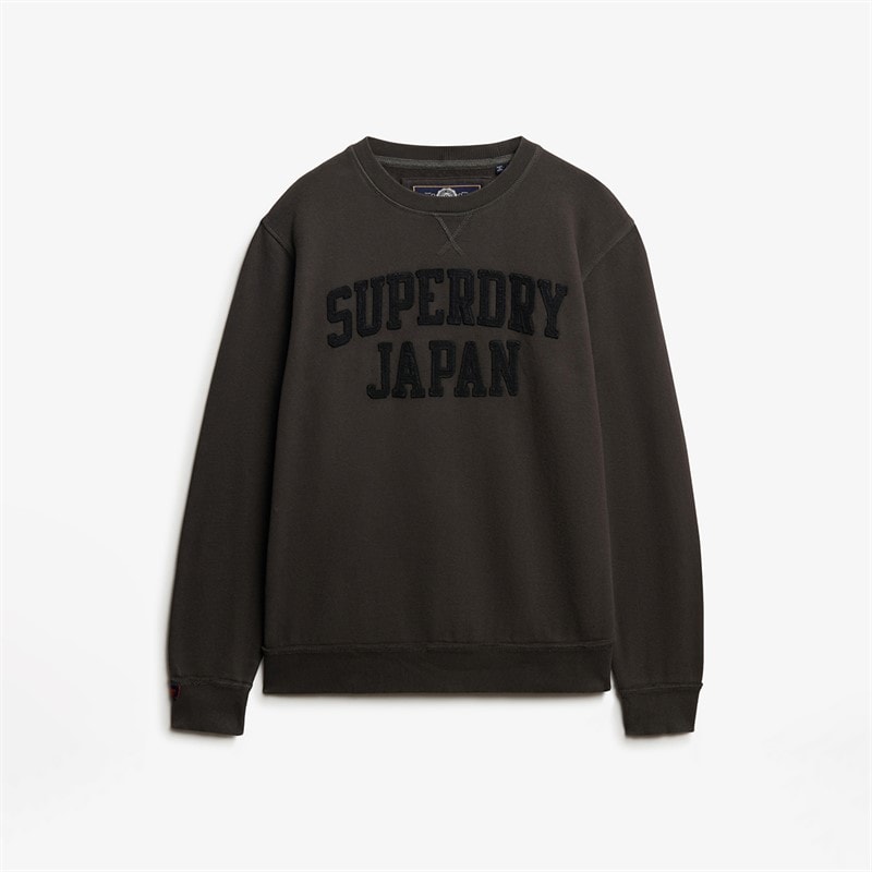 Superdry Herren - Vintage Athletisches Tonales Sweatshirt - Washed Black