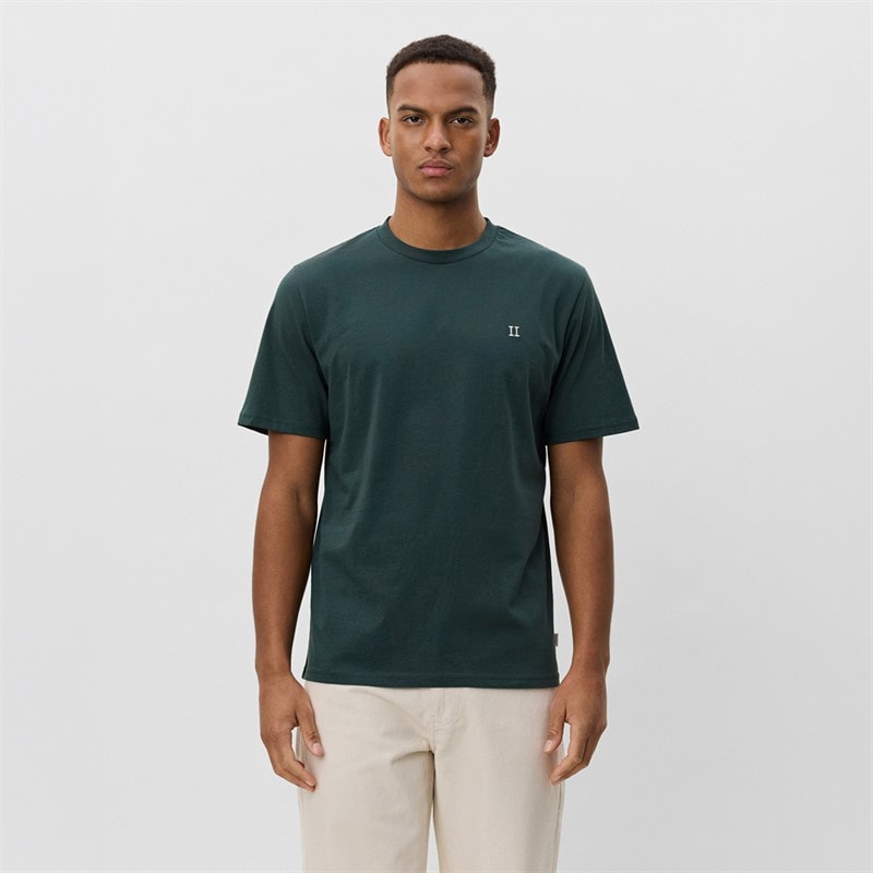 Les Deux Herren Kern Kontrast T Shirt Pine Green
