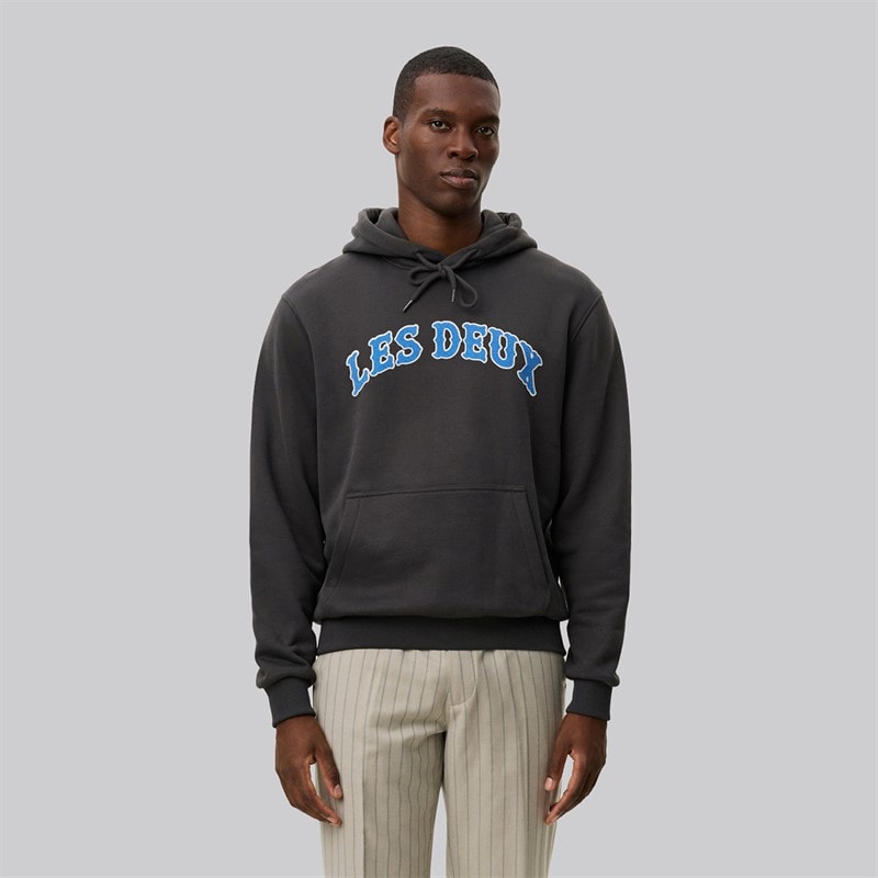 Les Deux Herren Brady Western Hoodie Raven Grey