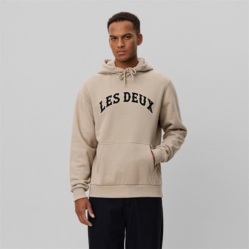 Les Deux Herren Brady Western Hoodie Dark Sand