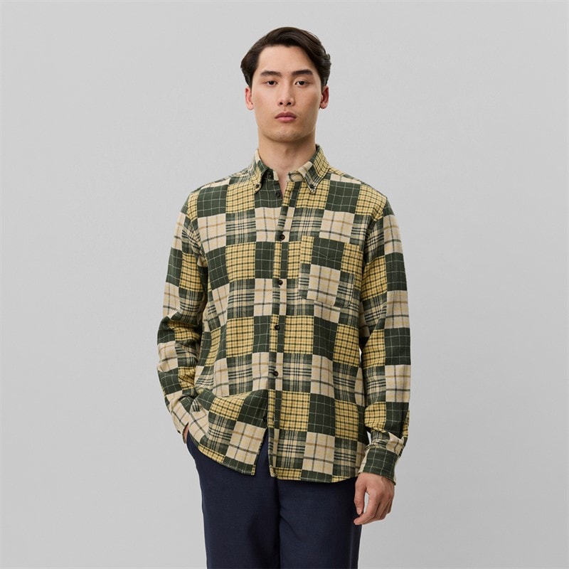 Les Deux Herren Kent Patchwork Karo Hemd Duffel Bag