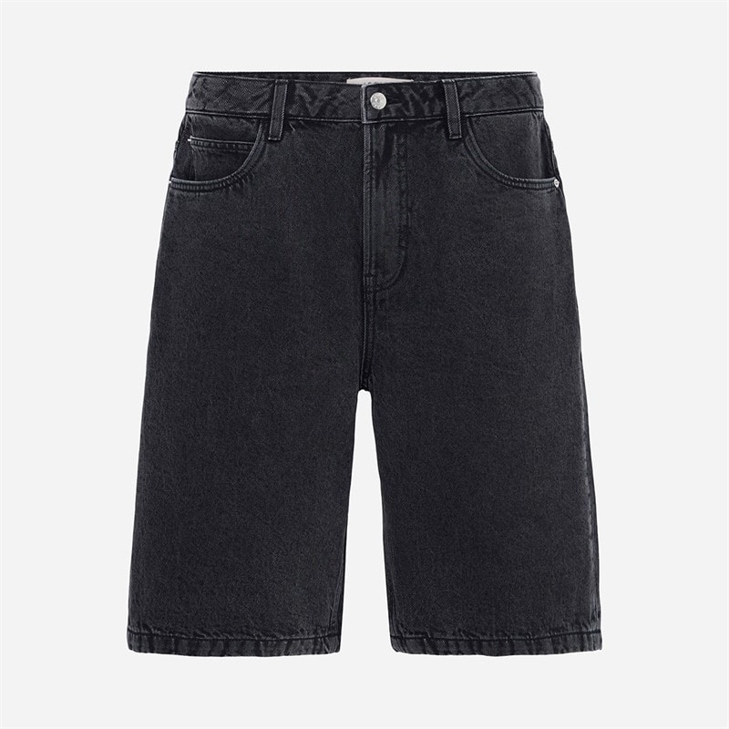Solid Heren Sdomidt Wijde Pasvorm Denim Shorts Grey Denim
