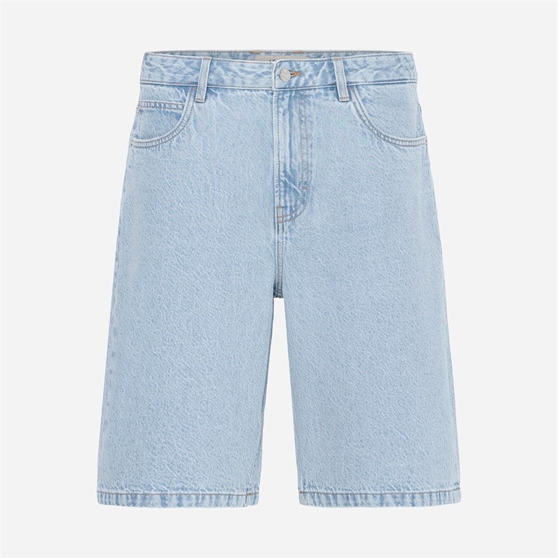 Solid Heren Sdomidt Wijde Pasvorm Denim Shorts Light Blue Denim