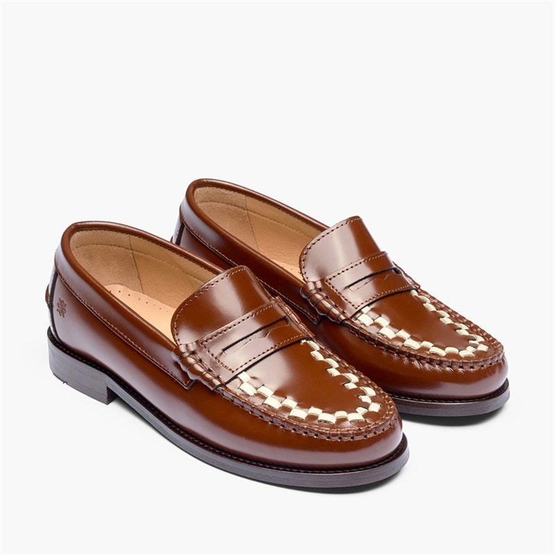 Playboy Footwear Damen Playboys Schuhe Toc1936 Sofia Loafer Braun/White Polido