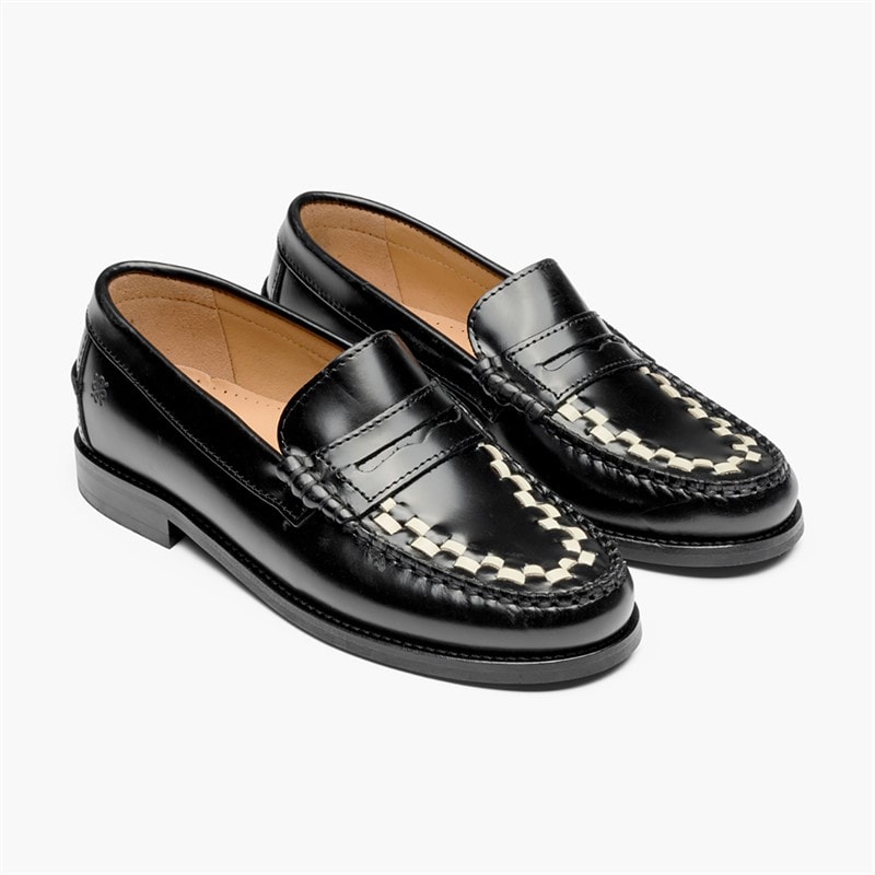 Playboy Footwear Damen Toc1936 Sofia Loafers Schwarz/White Polido