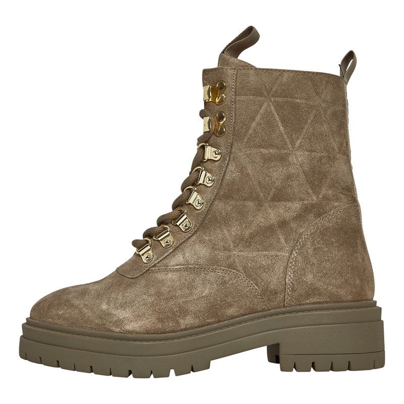Copenhagen Shoes Dames My Meisjes Suède Laarzen 1203 Donker Taupe