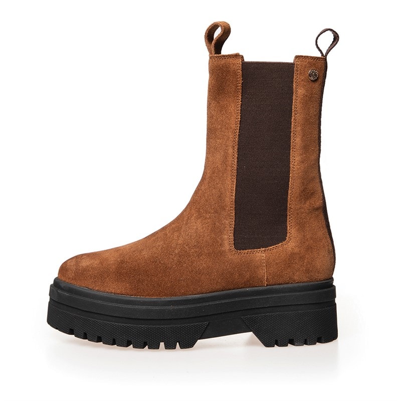Copenhagen Shoes Dames Going Suede Copenhagen Laarzen 0241 Cognac