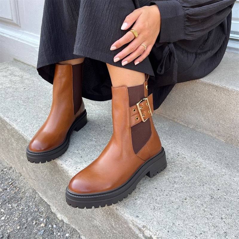 Copenhagen Shoes Bottes d'automne Femme 0241 Cognac