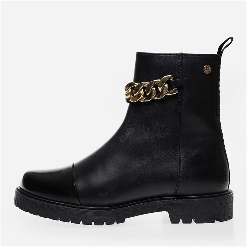 Copenhagen Shoes Bottes Femme Yeux Fleur 2210 Black/Gold/Patent