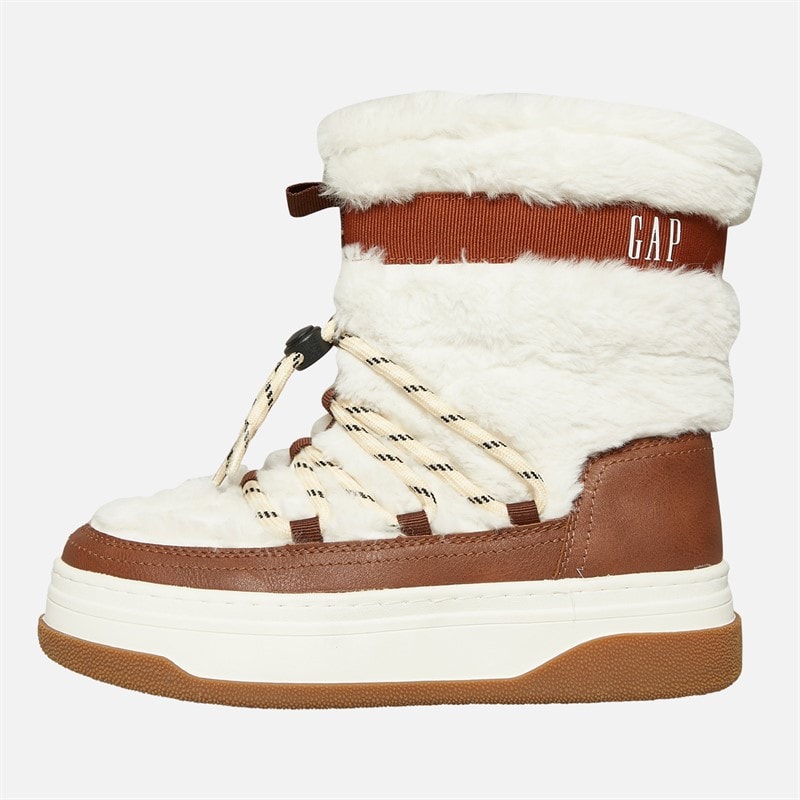 GAP Bottes de Neige Hautes Fourrure Paradis Femme Sable Kaki