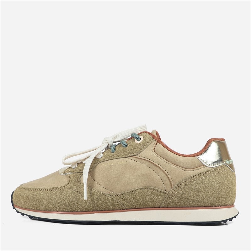 GAP Dames Run Goud Platte Sneakers Rock