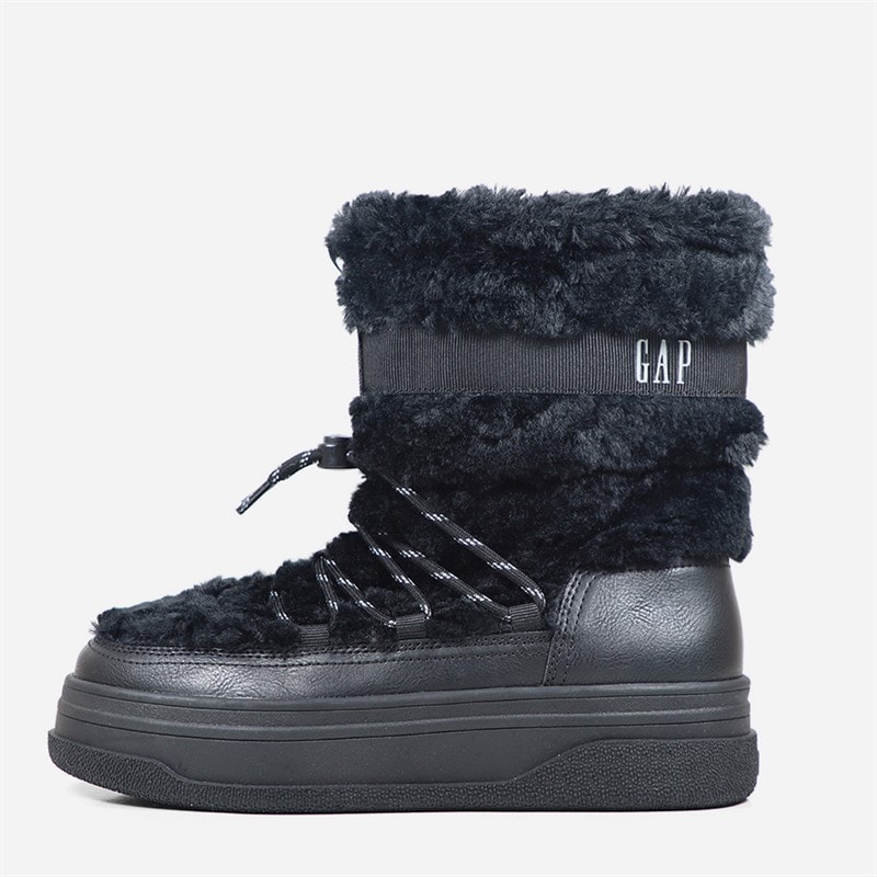 GAP Damen Paradies Hohe Pelz Schneestiefel Schwarz