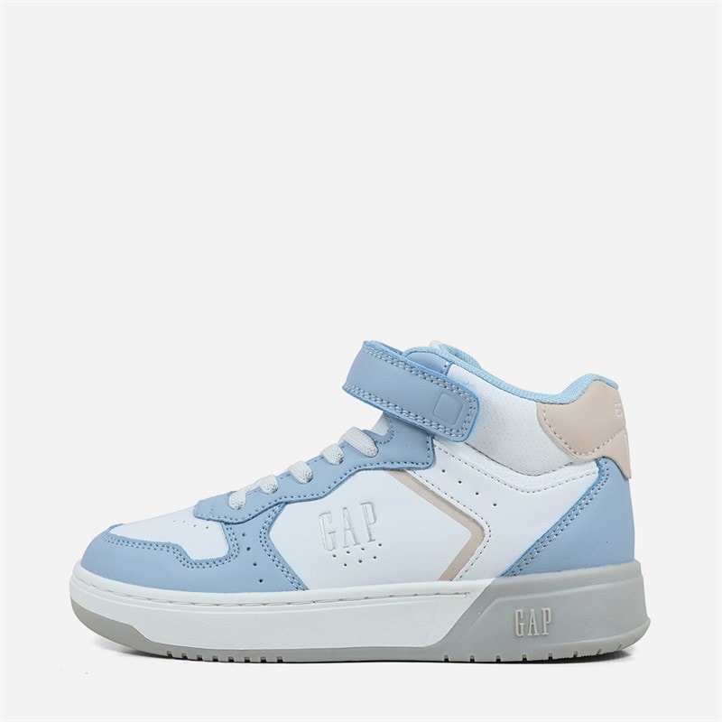 GAP Meisjes Chicago Mid Sneakers Blauw/Wit/Roze Blue wit Pink