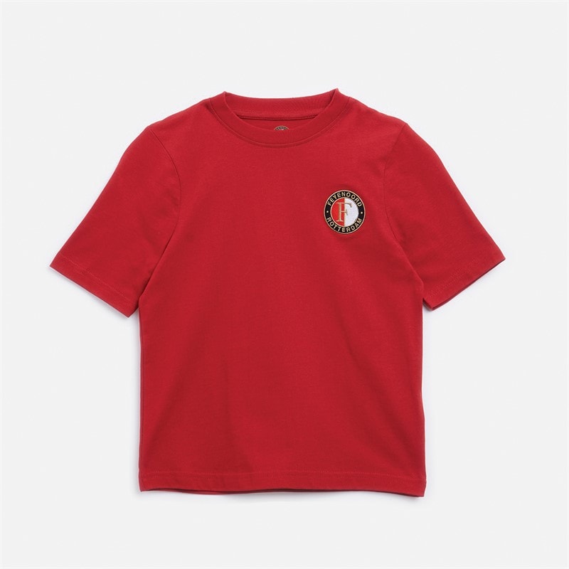 Castore Junior FR Feyenoord Core Katoenen T-Shirt Savvy Rood