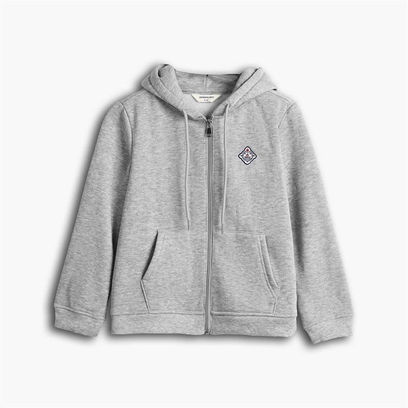 Copenhagen Legacy Jongens Rits Hoodie Grey Melange