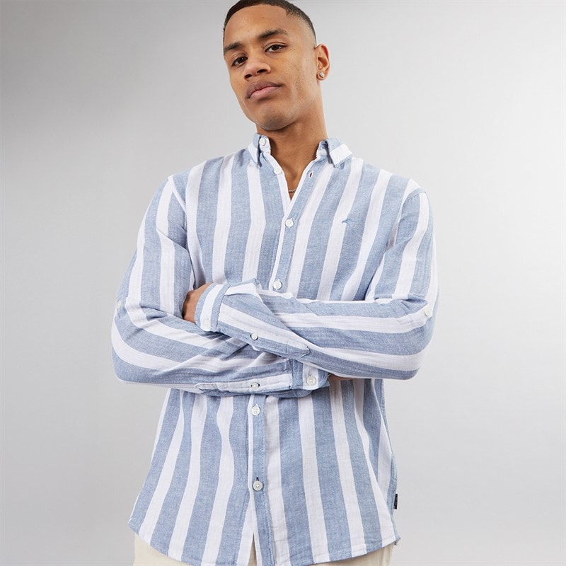 Indicode Heren Indonuld Langarm Shirt Kopenhagen Blauw