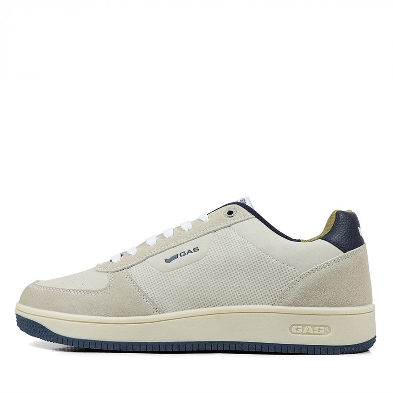 GAS Baskets Homme Blanc/Brun White Brown