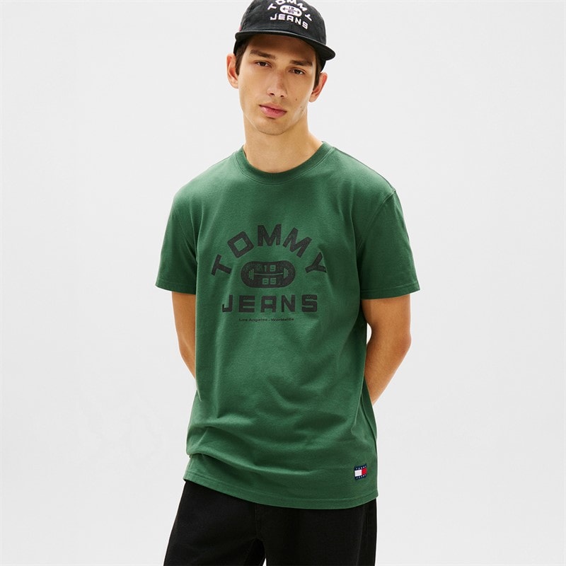 Tommy Jeans Heren TJ Gym T-shirt Shadow Pine