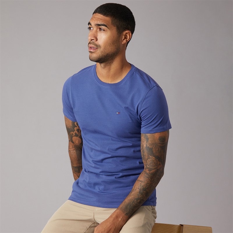 Tommy Jeans T-shirt ajusté Homme Bleu tempête