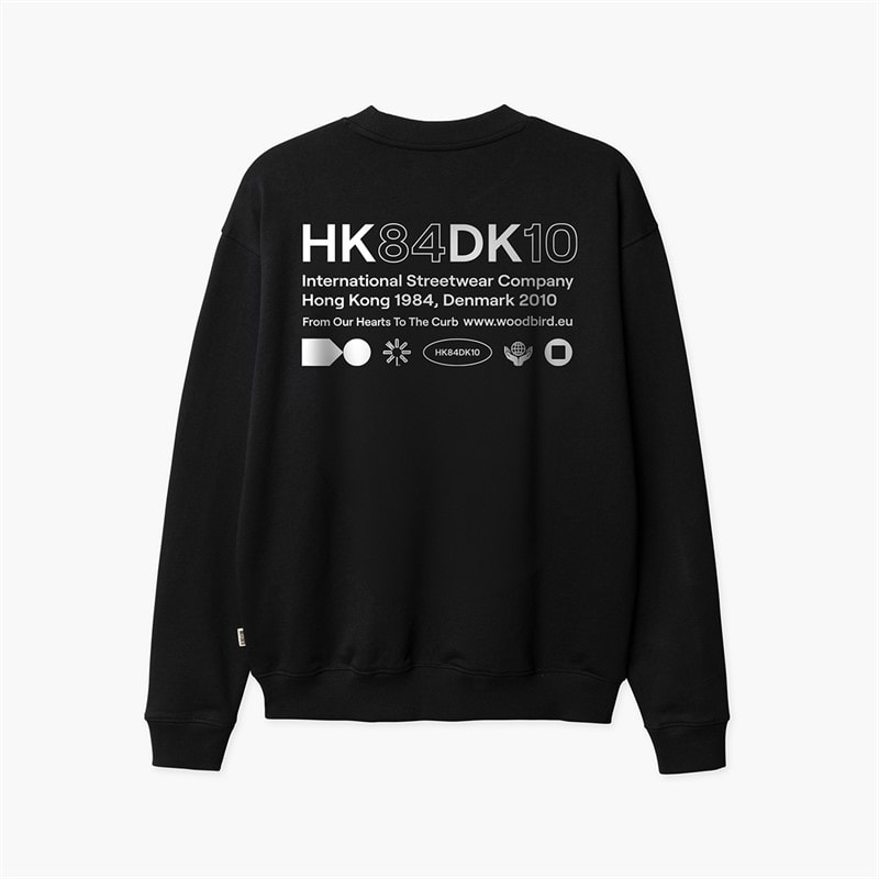 Woodbird Herren Cane HKDK Sweatshirt Schwarz