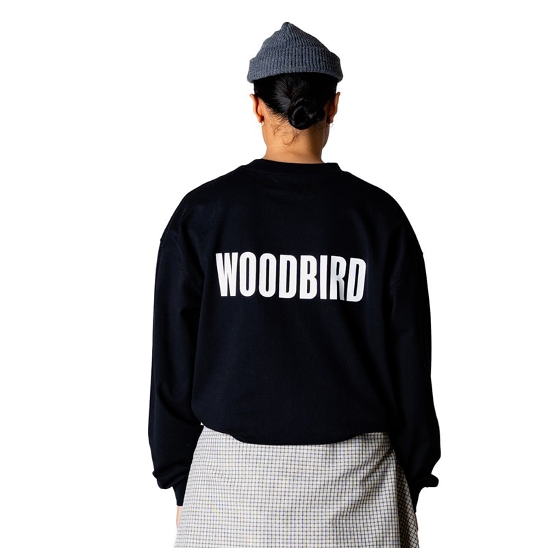 Woodbird Heren Joes Logo Lange Mouw T-shirt Zwart