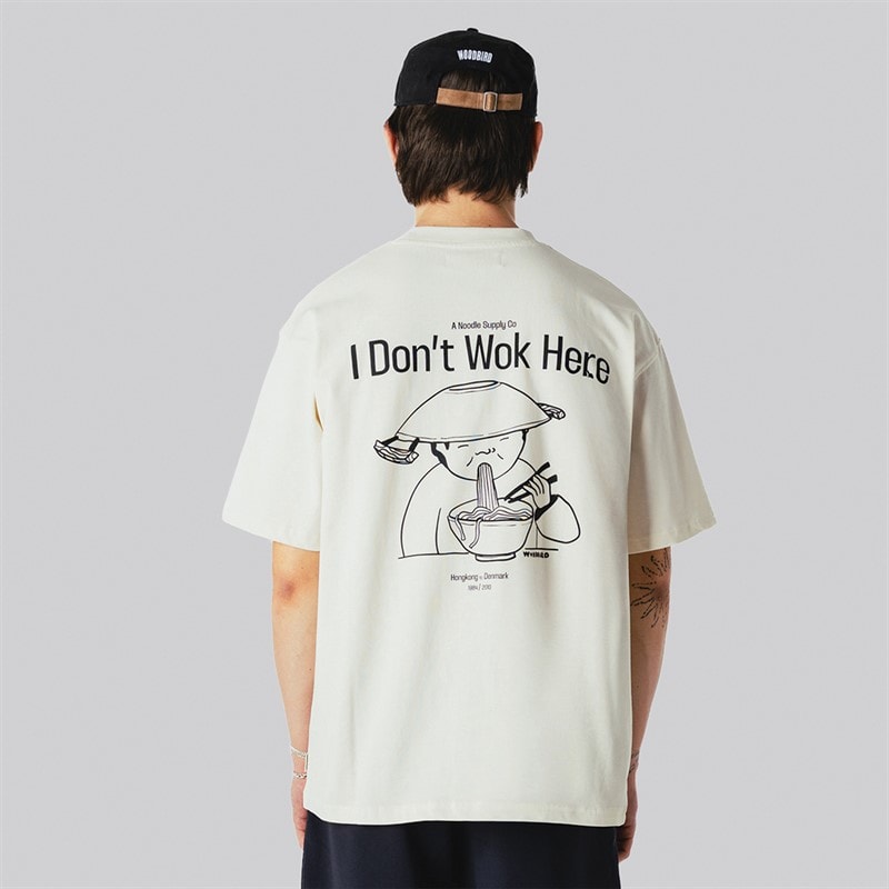 Woodbird Baine T-shirt dla niego kolor Off White