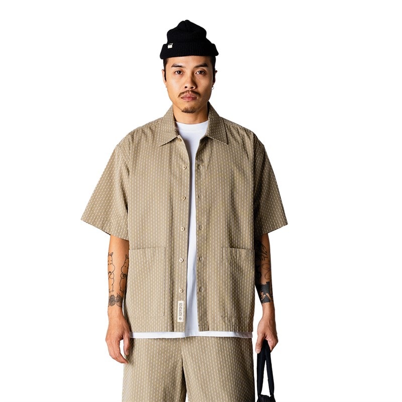 Woodbird Shiko Shirt dla niego kolor Stone