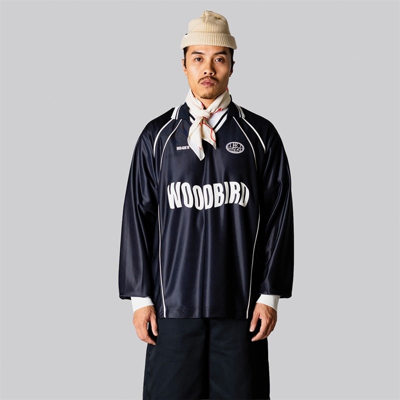 Woodbird Heren Taka Lange Mouw Poloshirt Zwart