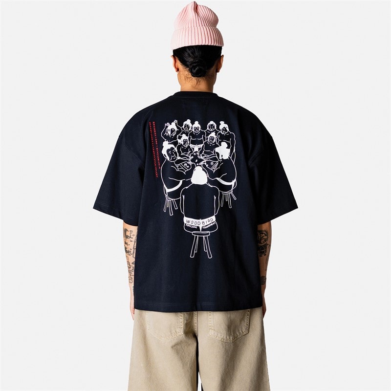 Woodbird T-shirt Homme Beam Suma Noir