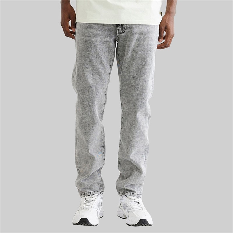 Woodbird Doc Regular Tapered jeansy dla niego kolor Szary