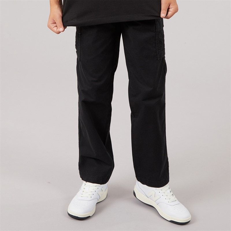 JJ REBEL Junge Carlos Relaxed Cargo Hose Schwarz