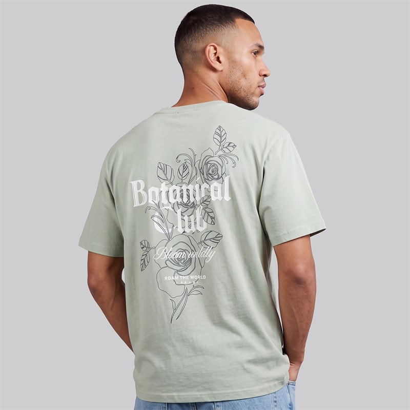 JJ REBEL Herren Simon T Shirt Aqua Grau