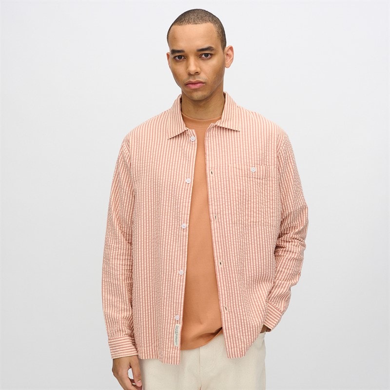 Minimum Heren Francis Lange Mouwen Shirt 1235 Sandstorm