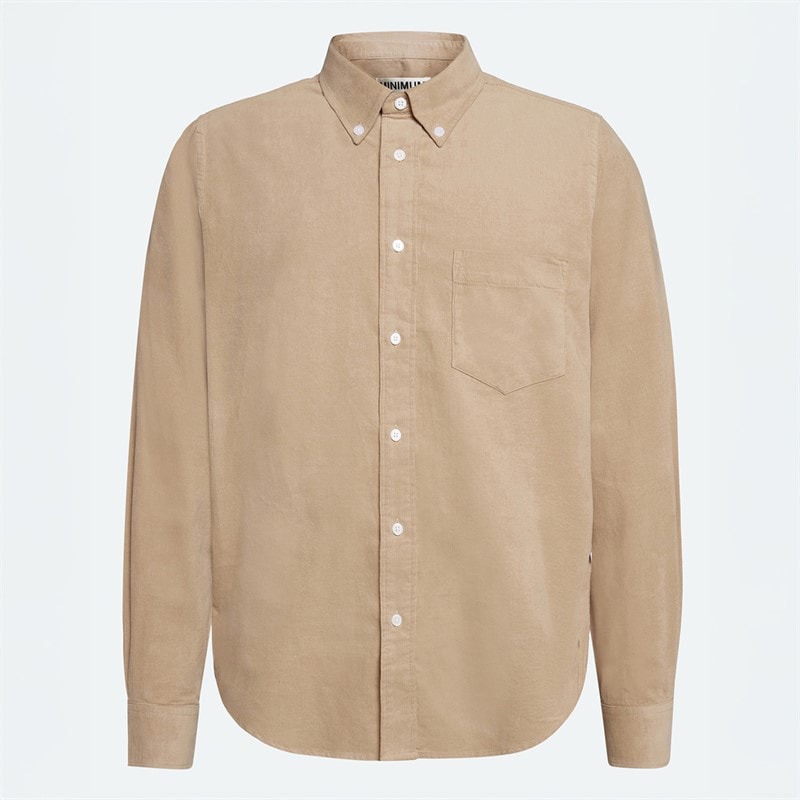 Minimum Heren Colt Shirt met Lange Mouwen 1109 Chinchilla