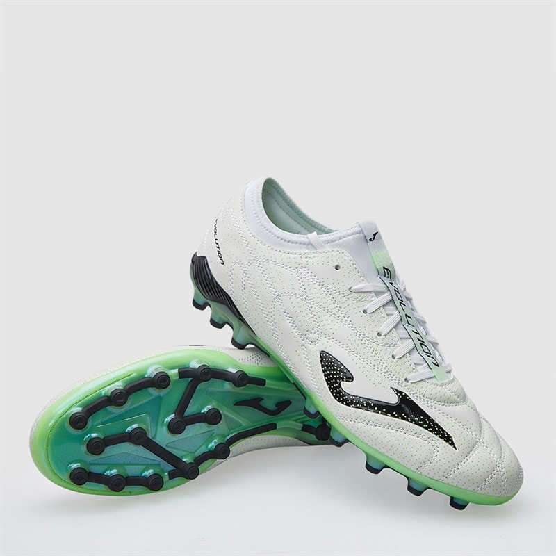 Joma Herenschoenen Evolution 25 AG Kunstgras Voetbalschoenen Wit/Fluoro Green