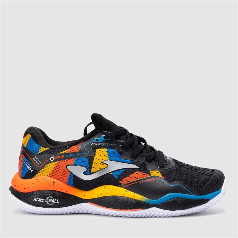 Joma Heren Smash 25 Padel Schoenen Zwart/Rood/Oranje Black Red Orange