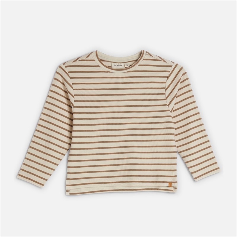 Lil' Atelier Jongens Limia Lange Mouw T-shirt Turtledove