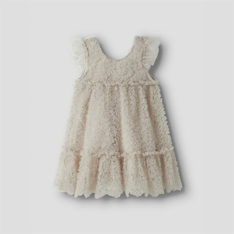 Lil' Atelier Fille Robe Tulle Fauna Pumice Stone