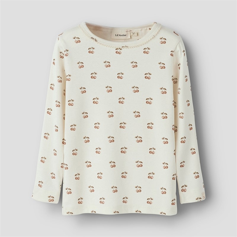 Lil' Atelier Fille Layo Haut à Manches Longues Coconut Milk