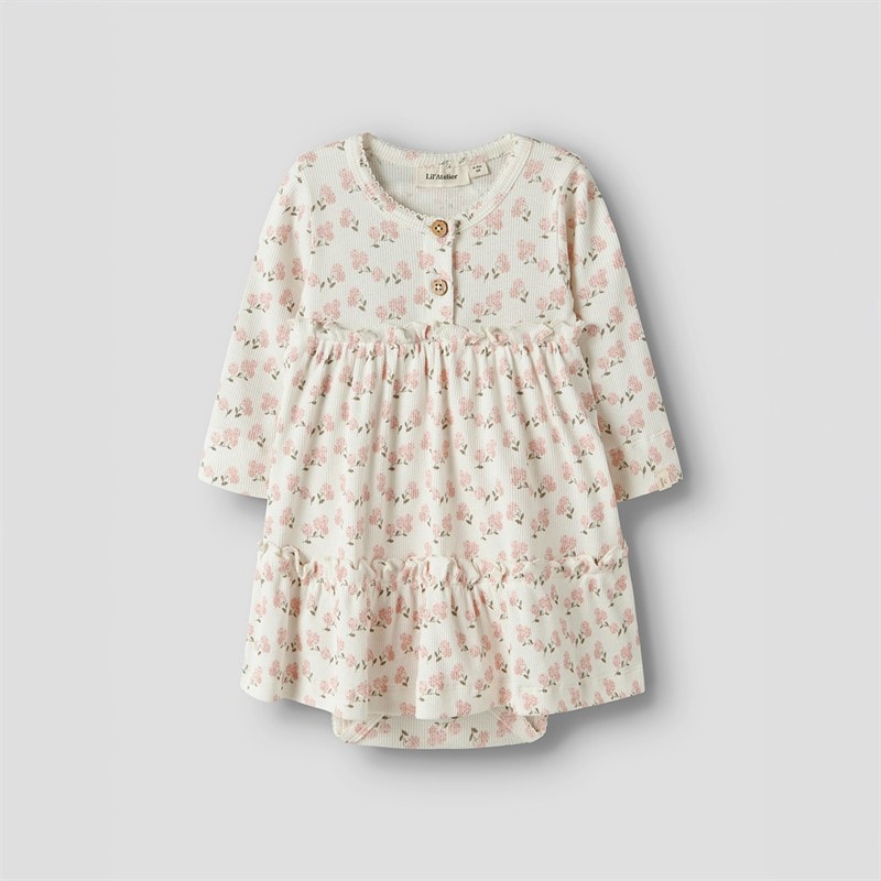 Lil' Atelier Robe Manches Longues Fille Gago Coconut Milk