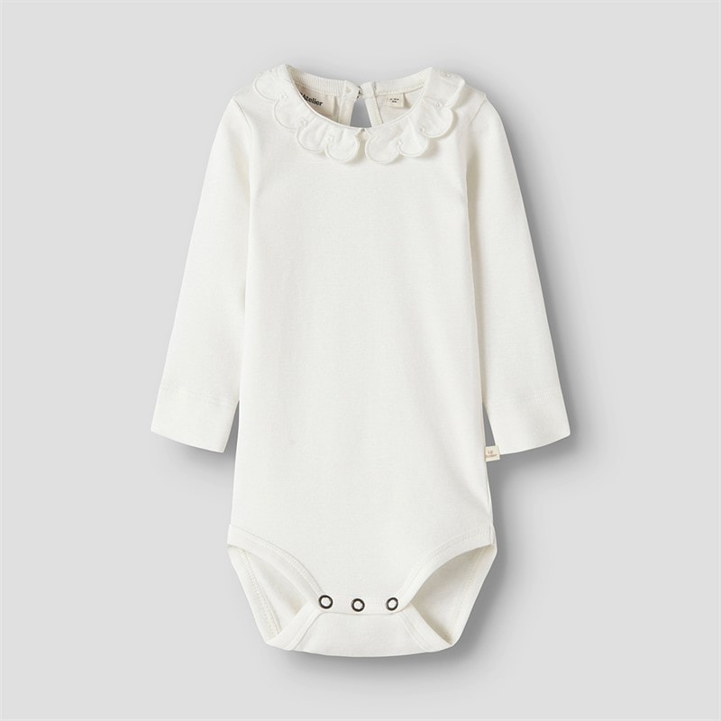 Lil' Atelier Body de bébé à manches longues Fundo Fille Coconut Milk